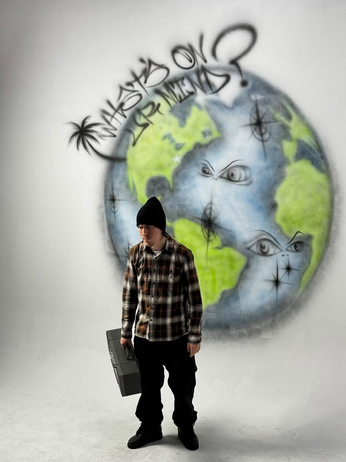 Tommy Richman cover shoot at KNOWS STUDIOS pre-lit CYC wall